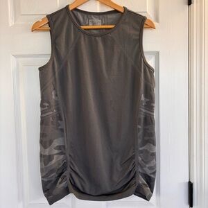 Athleta Charcoal Tank Top with Camo Accents